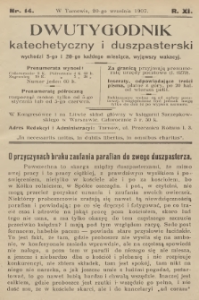 Dwutygodnik Katechetyczny i Duszpasterski. R.11, 1907, nr 14