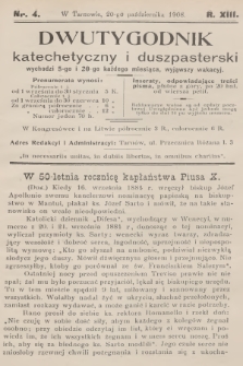 Dwutygodnik Katechetyczny i Duszpasterski. R.13, [T.13], 1908, nr 4