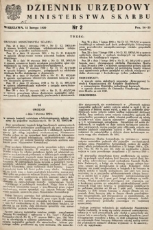 Dziennik Urzędowy Ministerstwa Skarbu. 1950, nr 2