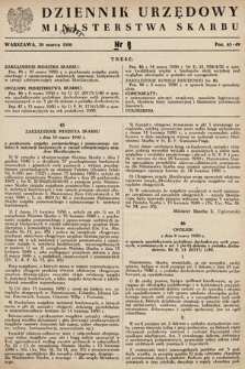 Dziennik Urzędowy Ministerstwa Skarbu. 1950, nr 8