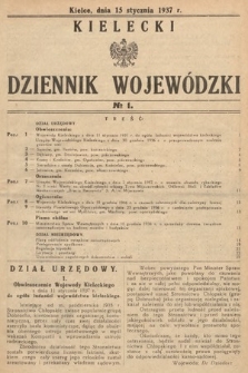 Kielecki Dziennik Wojewódzki. 1937, nr 1