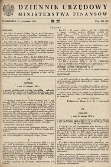 Dziennik Urzędowy Ministerstwa Finansów. 1950, nr 22