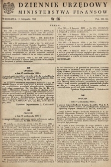 Dziennik Urzędowy Ministerstwa Finansów. 1950, nr 26