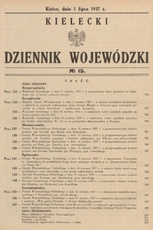Kielecki Dziennik Wojewódzki. 1937, nr 15