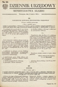 Dziennik Urzędowy Ministerstwa Skarbu. 1948, nr 29