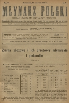 Młynarz Polski : organ Związku Młynarzy Polskich. R.7, 1925, № 8