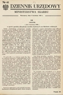 Dziennik Urzędowy Ministerstwa Skarbu. 1948, nr 41
