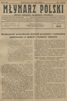 Młynarz Polski : organ Związku Młynarzy Polskich. R.11, 1929, nr 12-13