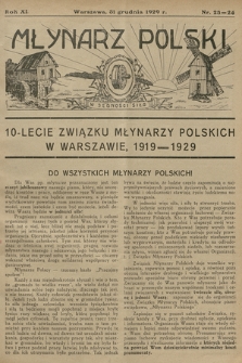 Młynarz Polski. R.11, 1929, nr 23-24