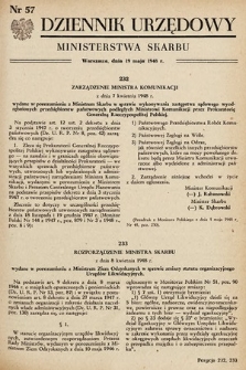 Dziennik Urzędowy Ministerstwa Skarbu. 1948, nr 57