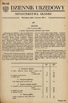 Dziennik Urzędowy Ministerstwa Skarbu. 1948, nr 65