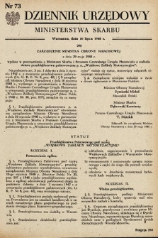 Dziennik Urzędowy Ministerstwa Skarbu. 1948, nr 73