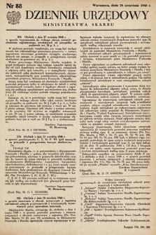 Dziennik Urzędowy Ministerstwa Skarbu. 1948, nr 88