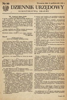 Dziennik Urzędowy Ministerstwa Skarbu. 1948, nr 90