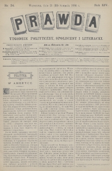 Prawda : tygodnik polityczny, społeczny i literacki. 1894, nr 34