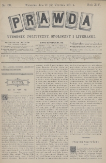 Prawda : tygodnik polityczny, społeczny i literacki. 1894, nr 39