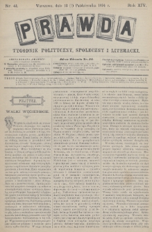 Prawda : tygodnik polityczny, społeczny i literacki. 1894, nr 41