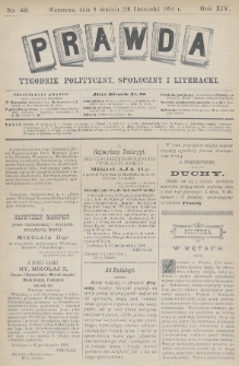 Prawda : tygodnik polityczny, społeczny i literacki. 1894, nr 49