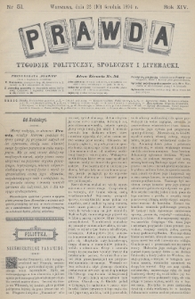Prawda : tygodnik polityczny, społeczny i literacki. 1894, nr 51