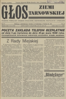 Głos Ziemi Tarnowskiej : tygodnik poświęcony sprawom społecznym, gospodarczym, politycznym i literackim. R.2, 1936, nr 14