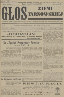 Głos Ziemi Tarnowskiej : tygodnik poświęcony sprawom społecznym, gospodarczym, politycznym i literackim. R.2, 1936, nr 35