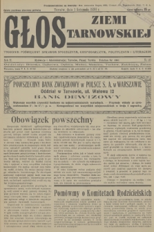 Głos Ziemi Tarnowskiej : tygodnik poświęcony sprawom społecznym, gospodarczym, politycznym i literackim. R.2, 1936, nr 40