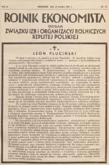 Rolnik Ekonomista : organ Związku Izb i Organizacyj Rolniczych Rzplitej Polskiej. R.10, T. 10 [i.e.13], 1935, nr 12