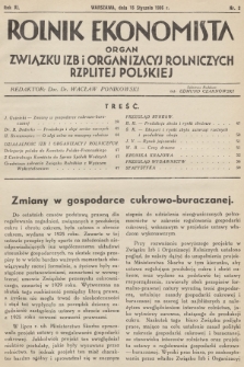 Rolnik Ekonomista : organ Związku Izb i Organizacyj Rolniczych Rzplitej Polskiej. R.11, T. 11 [i.e.14], 1936, nr 2