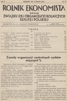 Rolnik Ekonomista : organ Związku Izb i Organizacyj Rolniczych Rzplitej Polskiej. R.11, T. 11 [i.e.14], 1936, nr 18