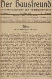 Der Hausfreund : Zeitschrift für Gemeinde und Haus : Organ der Baptistengemeinden in Polen. R.32, 1926, Nummer 8