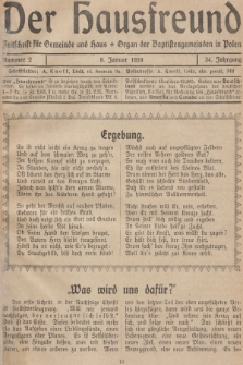 Der Hausfreund : Zeitschrift für Gemeinde und Haus : Organ der Baptistengemeinden in Polen. R.34, 1928, Nummer 2