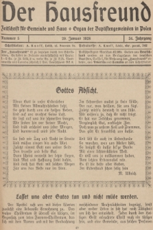 Der Hausfreund : Zeitschrift für Gemeinde und Haus : Organ der Baptistengemeinden in Polen. R.34, 1928, Nummer 5