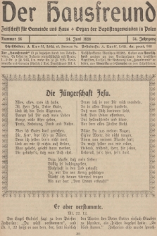 Der Hausfreund : Zeitschrift für Gemeinde und Haus : Organ der Baptistengemeinden in Polen. R.34, 1928, Nummer 26