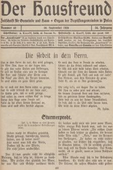 Der Hausfreund : Zeitschrift für Gemeinde und Haus : Organ der Baptistengemeinden in Polen. R.34, 1928, Nummer 40