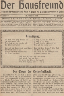 Der Hausfreund : Zeitschrift für Gemeinde und Haus : Organ der Baptistengemeinden in Polen. R.34, 1928, Nummer 44