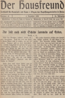 Der Hausfreund : Zeitschrift für Gemeinde und Haus : Organ der Baptistengemeinden in Polen. R.34, 1928, Nummer 49