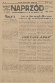 Naprzód : organ Polskiej Partji Socjalistycznej. 1930, nr 40