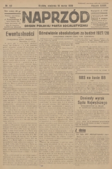 Naprzód : organ Polskiej Partji Socjalistycznej. 1930, nr 63