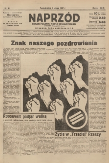 Naprzód : organ Polskiej Partji Socjalistycznej. 1937, nr 41