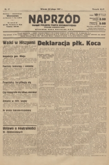 Naprzód : organ Polskiej Partji Socjalistycznej. 1937, nr 57