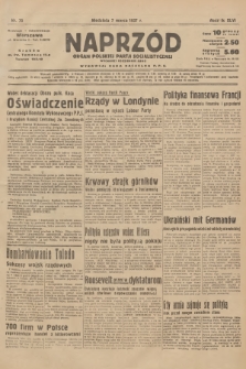 Naprzód : organ Polskiej Partji Socjalistycznej. 1937, nr 70