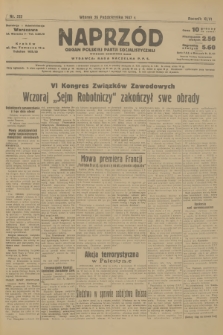 Naprzód : organ Polskiej Partji Socjalistycznej. 1937, nr 322