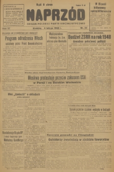 Naprzód : organ Polskiej Partii Socjalistycznej. 1948, nr 33