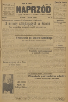 Naprzód : organ Polskiej Partii Socjalistycznej. 1948, nr 34