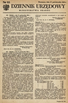 Dziennik Urzędowy Ministerstwa Skarbu. 1948, nr 93