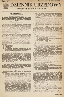 Dziennik Urzędowy Ministerstwa Skarbu. 1948, nr 97