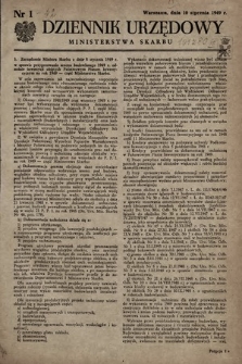 Dziennik Urzędowy Ministerstwa Skarbu. 1949, nr 1