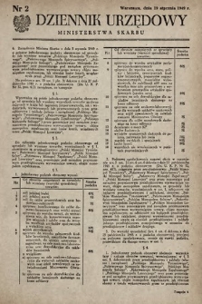 Dziennik Urzędowy Ministerstwa Skarbu. 1949, nr 2