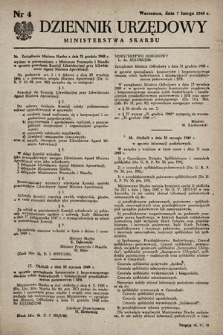 Dziennik Urzędowy Ministerstwa Skarbu. 1949, nr 4