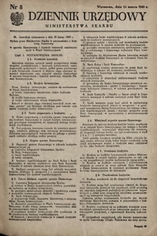 Dziennik Urzędowy Ministerstwa Skarbu. 1949, nr 8
